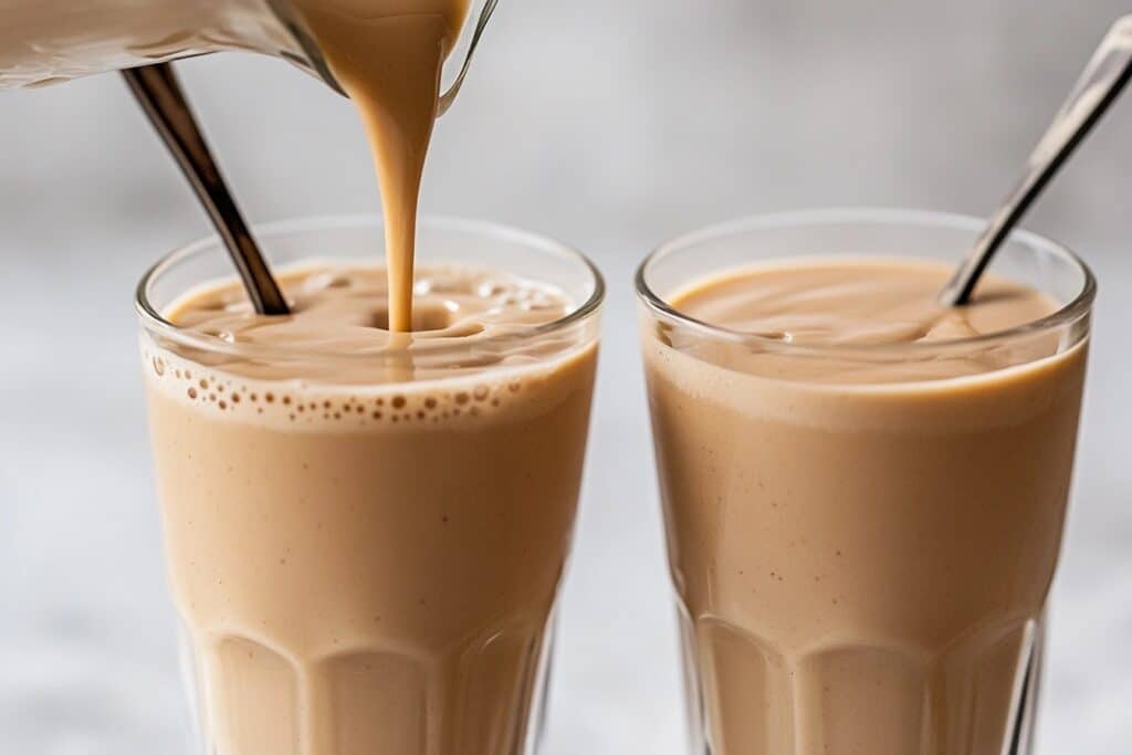 Thick vs. Thin Peanut Butter Banana Power Smoothie Comparison